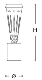 Adele Opera Italamp Table Lamp - Dimensions